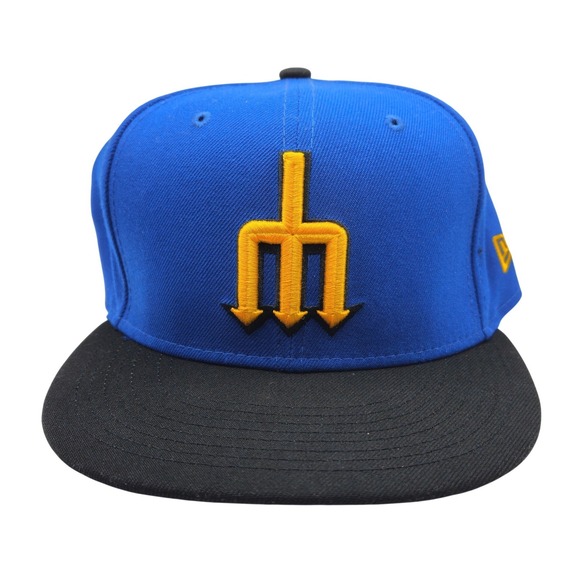 New Era Other - New Era 9FIFTY Seattle Mariners Trident Snapback Hat Blue Black Yellow MLB Cap